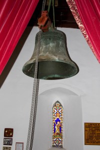 Bells being removed for installation of the new bell frame 2009